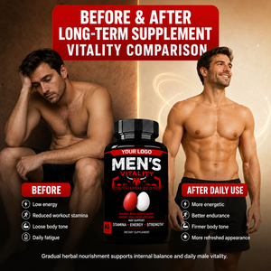 Suplemento Diario para Hombres con Certificación GMP CE, Vitalidad, Tongkat Ali, Ginseng, Tribulus, Zinc, Magnesio, B6, Energía, Resistencia y Fuerza - Product Image 1