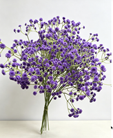 Fleurs artificielles haut de gamme en gypsophile blanc, 108 têtes, toucher réel, pour arrangements floraux de mariage, fleurs réalistes de qualité supérieure
