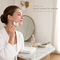 Outil de massage facial et corporel en acier inoxydable 304, planche de raclage métallique pour le visage, le cou, la mâchoire, massage beauté, soin de la peau, cadeau