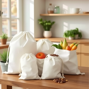 Proveedor Mayorista de Bolsas de Lona de Algodón Reciclables con Cordón y Logotipo Personalizado, Bolsas para Joyería Impresas con Lona Impresa para Exhibición - Product Image 3