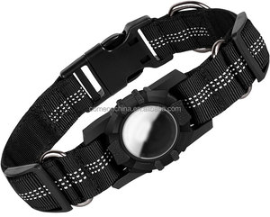Collier pour chien <span class=keywords><strong>Airtag</strong></span> Support pour <span class=keywords><strong>Airtag</strong></span> Réglable Durable Réfléchissant Heavy Duty Pet Dog Collar for Small Medium Large <span class=keywords><strong>Airtag</strong></span> Dog Collar - Product Image 5