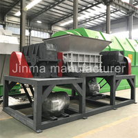 เครื่องหั่นสองเพลาสำหรับรีไซเคิลเศษโลหะที่ใช้ยางขยะพลาสติก