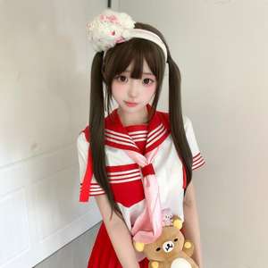 วิกผมยาวตรงสไตล์โลลิต้า พร้อมผมม้าปัดข้าง ทำจากเส้นใยคาเนคาลอน  ดูเป็นธรรมชาติ  วิกเต็มศีรษะ สำหรับผู้หญิงสไตล์ JK  ขนาด 65 ซม. สีดำอมน้ำตาล - Product Image 1