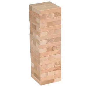 Recycle Wood Tumble Tower Block For Backyard Game With Customize Size Design and Colored