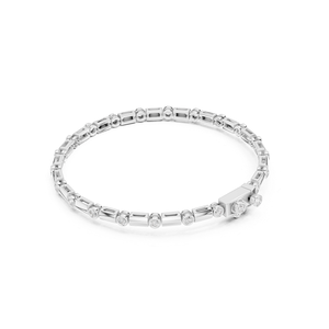 Bracelet en or avec diamants de laboratoire, bijoux fins de créateur contemporains, accessoire de mode, cadeau de luxe - Product Image 3
