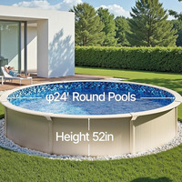 Runde Aufstellpool-Folie, Überlappungs-Poolfolien, Standard-Vinylfolie für Aufstellpools mit Stahlrahmen