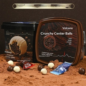 Farsi <span class=keywords><strong>Miyu</strong></span> Eisberg Knusprige Herz-Ball-Sandwich-Schokolade, Freizeit-Schokoladenpraline mit dunkler Schokolade - Product Image 3