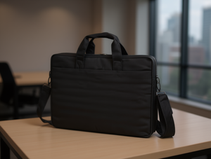 Borsa a tracolla per laptop in nylon con chiusura a cerniera e tracolla protettiva per laptop - Product Image 2