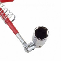 Jeu de clés à bougie LARIX double taille 16 mm 21 mm, poignée moulée, douille perforée, en vrac, OEM