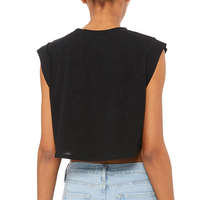 T-shirt haut court pour femme en coton polyester rayonne tri mélange tissu tricoté tenue décontracté avec logo décoration