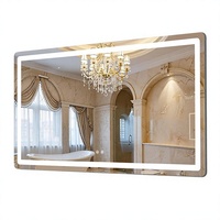 LAWADA Luminaire de salle de bain moderne LED IP44 55x30 |   Éclairage intelligent anti-buée, 3 modes de couleur réglables, rétroéclairage frontal, fonction mémoire HD