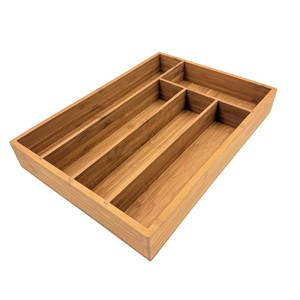 Bamboo <b>Storage</b> <b>Box</b> Rectangular Office Organizer <b>Drawer</b> Divider For Desk Organization - Product Image 1