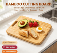 Planche à découper en bambou, résistante au lave-vaisselle et aux couteaux, réversible pour la viande, les légumes et la préparation des repas