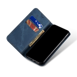 Protector de teléfono para OPPO Find <span class=keywords><strong>X2</strong></span> <span class=keywords><strong>Pro</strong></span>, textura vaquera, estilo Casual, Funda de cuero con tapa Horizontal - Product Image 4