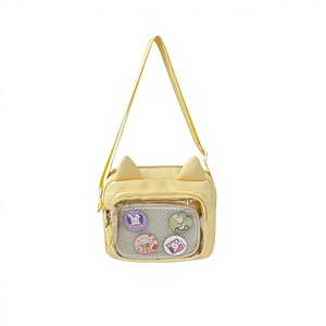 Large-capacity Transparent Nylon Ita <b>Bag</b> <b>for</b> Anime <b>Girls</b> High Appearance Portable Crossbody Handbag Water Resistant Campus Style - Product Image 1