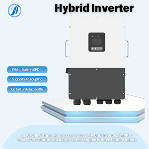 Convertisseur solaire hybride triphasé basse tension Huayu EU pour usage domestique, haute efficacité, 8-24 kW, simple IP66, efficacité de 97,5% - Product Image 1