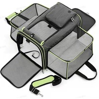 Sac de voyage pliable portable pour chats et petits chiens grande capacité avec extension de voiture pour les propriétaires d'animaux
