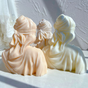 Moldes de Silicone de Bustos da Deusa Grega-Romana da Justiça, Ferramenta de Escultura de Arte Grega, Molde de Cera para Estátua da Justiça Cega, Molde para Velas - Product Image 5