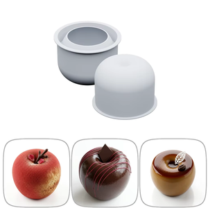 Molde de silicona 3D con forma de manzana, molde de silicona para fondant, molde para barra de chocolate, molde decorativo de silicona - Product Image 3