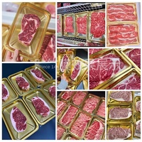 Film d'emballage sous vide en plastique à usage unique pour aliments frais (steaks, fruits de mer, tranches de viande) - 355 mm, options d'épaisseur 12/15 mil