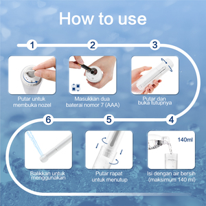 Bidet portable ergonomique de voyage 140 ml 180 °   Buse réglable IPX6 pour soins d'hygiène personnelle - Product Image 3