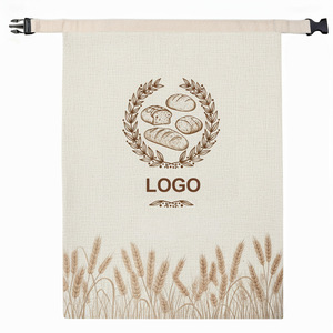 Sacs à pain réutilisables en coton et lin avec cire d'abeille biologique pour pain au levain fait maison, avec fermeture éclair pour conserver la fraîcheur - Product Image 6