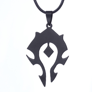 Collier pendentif ZRM Fashion en acier inoxydable avec logo tribal World of Warcraft, chaîne à maillons vintage, <span class=keywords><strong>Alliance</strong></span> Horde, badge WOW pour femme - Product Image 3