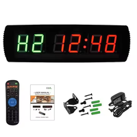 Minuterie de gymnastique à intervalles LED de 3 pouces à 6 chiffres avec télécommande Buzzer Modes d'entraînement multiples pour le sport pour les jeux d'exercices de boxe