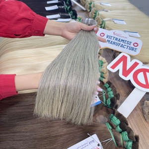 ผมแท้เวียดนาม เทนห์อัน T423 100% เวอร์จิ้น เรมี สีเทาธรรมชาติ ผมตรง สีอ่อนและสีเข้ม สำหรับต่อผม น้ำหนัก 100 กรัม พร้อมส่ง - Product Image 2