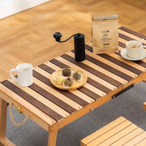 Customized Camping Table Wooden Tourist Folding Table Portable Outdoor Picnic Barbecue Simple Camping Table - Product Image 4