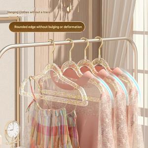 Cintres à paillettes Acrylique Transparent Plastique Antidérapant Cintres <span class=keywords><strong>Support</strong></span> de vêtements Cintres en plastique pour vêtements - Product Image 4