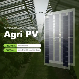 Sunket Chất lượng cao nửa cắt 160W 320W agrivoltaic panel năng lượng mặt trời Mono 182mm 40 tế bào kính đôi hai mặt không khung PV mô-đun - Product Image 2
