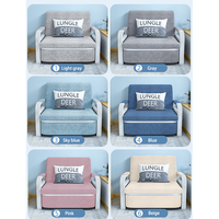 YQ FOREVER Nuevo Diseño Gris, Muebles de Estilo Moderno, Sofá Cama de 2 Plazas de Tela y Esponja para Sala de Estar