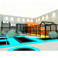 Parc d'attractions intérieur de haute qualité avec équipement d'attractions intérieur certifié CE, comprenant une piscine à balles, un grand toboggan et un parc à thème