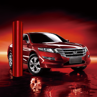 Prix de gros d'usine, vente chaude, vinyle de protection de voiture en PET liquide rouge sang de dragon, brillant, effet diamant