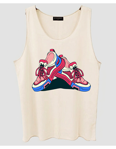 Camisetas sin mangas unisex, colores crema. Hecho con TC34 S/J 35% algodón 65% poliéster 150-160 gsm. Para impresión por sublimación (33) - Product Image 3