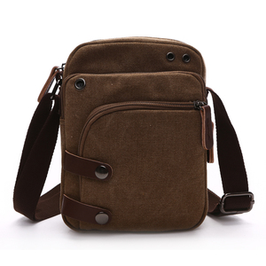 Portafoglio da viaggio da <span class=keywords><strong>uomo</strong></span> in tela retrò personalizzato all'ingrosso <span class=keywords><strong>borsa</strong></span> a tracolla portatile da <span class=keywords><strong>uomo</strong></span> con una spalla di moda - Product Image 1