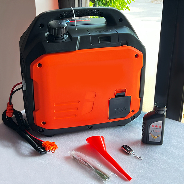 2kW Portable Super Silent 12V 24V DC Gasoline Inverter Generator for Truck RV Camping Outdoor Emergency Backup Power