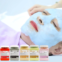 Vente en gros de poudre de masque facial en gelée pour le soin de la peau, 650 g, plusieurs saveurs, arbre à thé, charbon de bambou, lavande, camomille, hydro