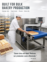Machine de découpe automatique à ultrasons Wanlisonic pour le pain et les gâteaux, efficace pour la pâte