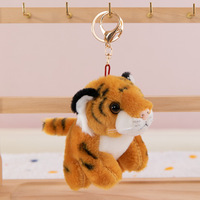 Gantungan Kunci Boneka Harimau Kecil Simulasi, Figur Harimau Putih Lucu, Liontin Tas Sekolah, Hadiah Anak-Anak