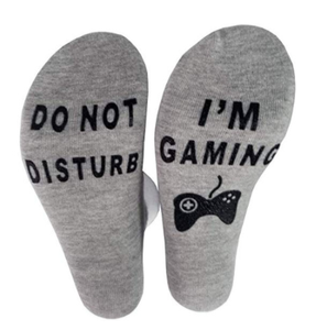 Chaussettes personnalisées avec <span class=keywords><strong>message</strong></span> amusant Je joue à des jeux avec logo - Product Image 3