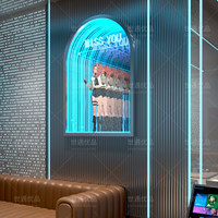 Kaca Cermin Infinity Kustom untuk Dekorasi Dinding Klub Malam, KTV, Bar, Lounge, Dekorasi Klub Modern, Hiasan Dinding Gantung