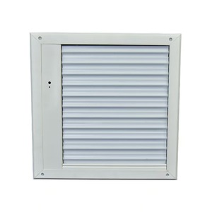 Grille d'aération carrée électrique moderne en alliage d'aluminium avec télécommande pour usage extérieur en sous-sol – Ventilation durable pour CVC et air frais - Product Image 1