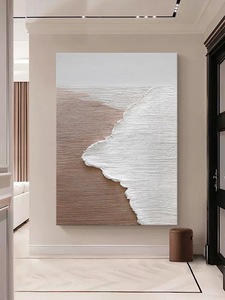 Dipinto a mano romantico spiaggia tela pittura a olio moderna semplice e spessa dipinti ad olio soggiorno sfondo decorazione della parete pittura - Product Image 3