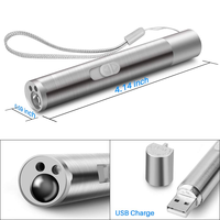 Haute qualité médical LED stylo lumière ultraviolette + pointeur Laser Mini 3 1 vente chaude usine USB lampes de poche en acier inoxydable torches