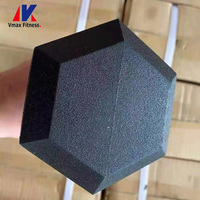 Équipement de musculation personnalisé Haltères hexagonaux en caoutchouc 1 kg - 70 kg Haltères en fonte recouverts de caoutchouc Noir Poids libres Fitness Haltères hexagonaux