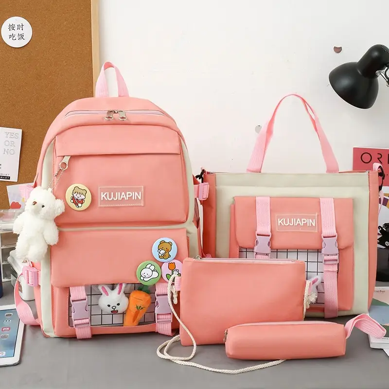 4 pz/set borsa da scuola per bambini zaino ragazze borsa da scuola Set bambini Bagpack zaino scuola per bambini zaino zaino borsa