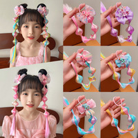 Nouveaux accessoires pour cheveux de dessin animé, nœud papillon, paillettes, plastique/résine, perruque à tresse à bulles Pinkie Pie, super irisé, petit élastique pour cheveux de fête