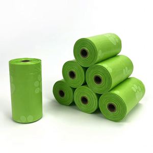 Factory Wholesale Eco-friendly Custom Logo OEM Pet Poop Bag Dispenser Biodegradable Dog Waste Poop Bags Thickened <b>Rolls</b> - Product Image 5